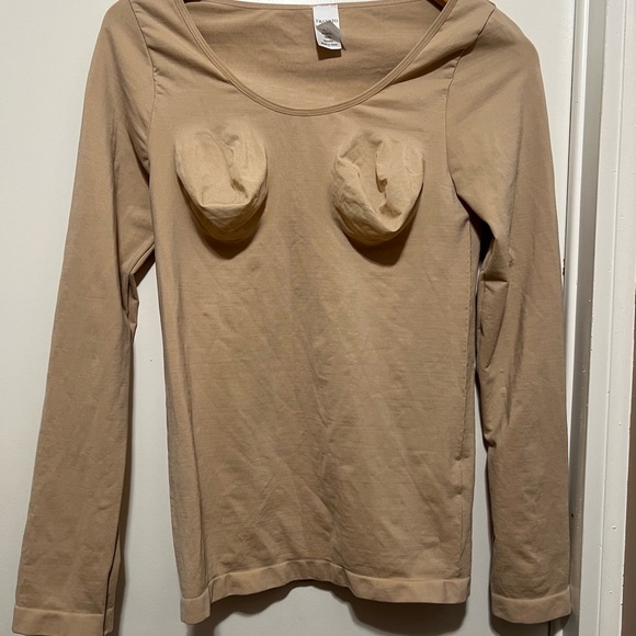 Franato Long Sleeve Sleek Long Sleeve Top Shapewear XXL Shirt - Picture 2 of 5